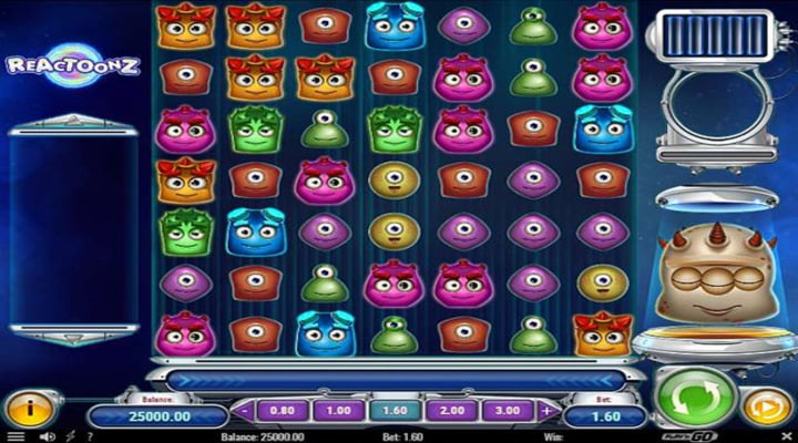 reactoonz slot symboler